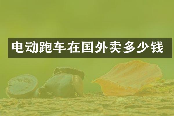 电动跑车在国外卖多少钱