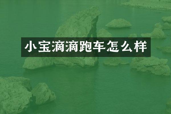 小宝滴滴跑车怎么样