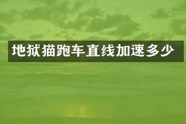 地狱猫跑车直线加速多少