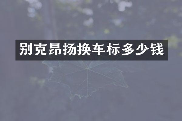 别克昂扬换车标多少钱