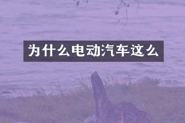 为什么电动汽车这么