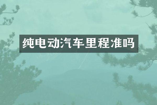 纯电动汽车里程准吗