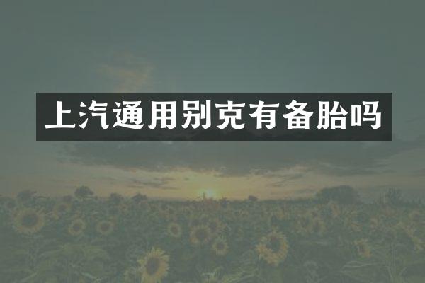 上汽通用别克有备胎吗