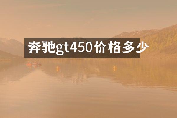 奔驰gt450价格多少