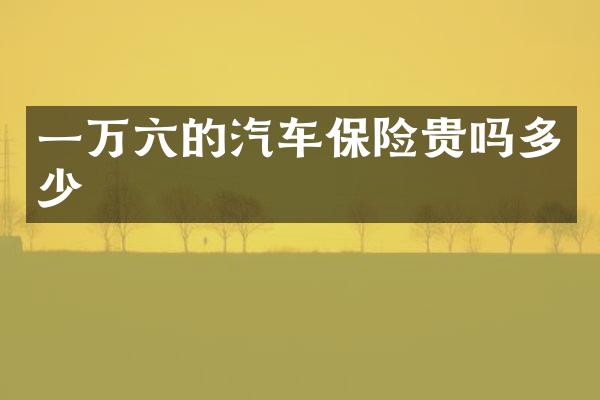 一万六的汽车保险贵吗多少