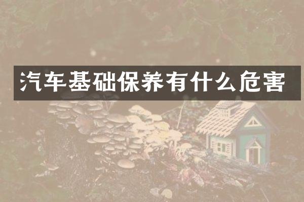 汽车基础保养有什么危害