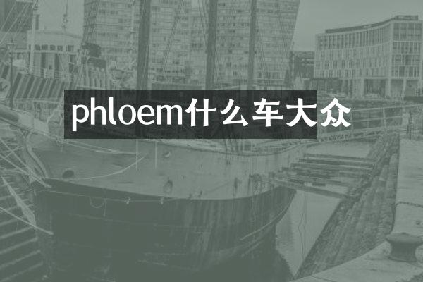 phloem什么车大众