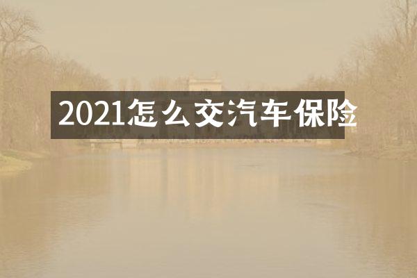 2021怎么交汽车保险