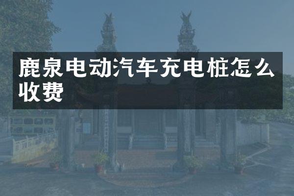 鹿泉电动汽车充电桩怎么收费