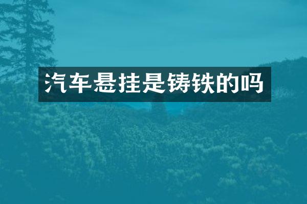 汽车悬挂是铸铁的吗
