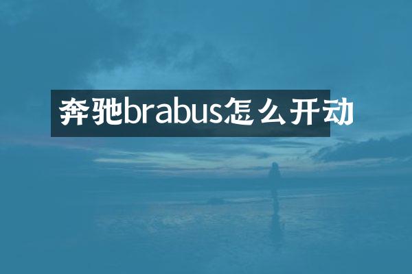 奔驰brabus怎么开动