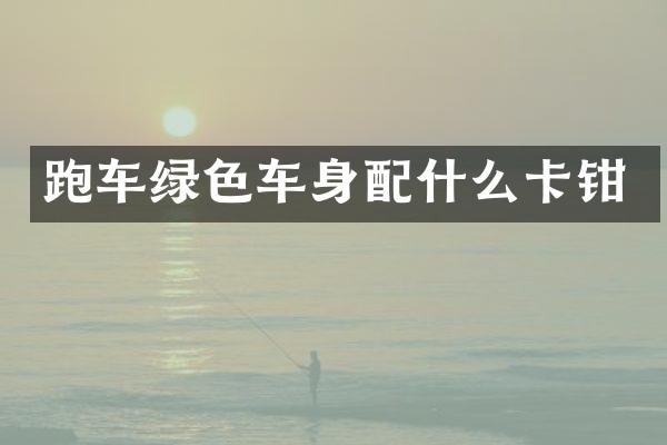 跑车绿色车身卡钳