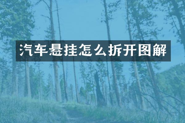 汽车悬挂怎么拆开图解