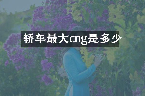 轿车最大cng是多少