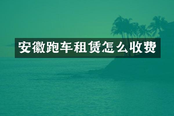 安徽跑车租赁怎么收费