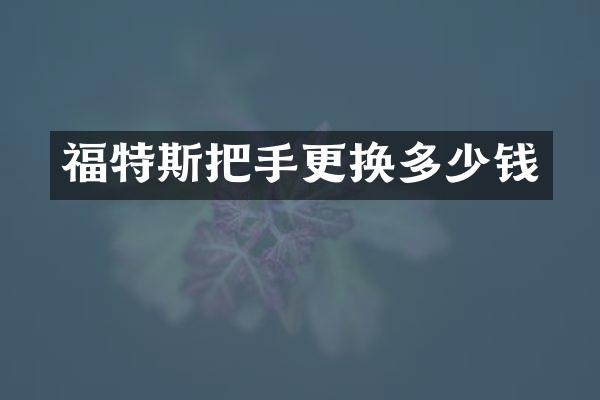 福特斯把手更换多少钱