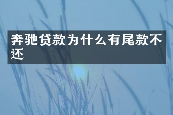 奔驰贷款为什么有尾款不还