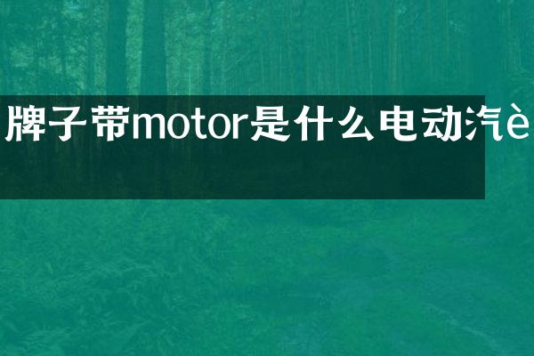 牌子带motor是什么电动汽车