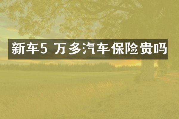 新车5 万多汽车保险贵吗