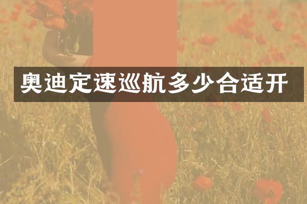 奥迪定速巡航多少合适开