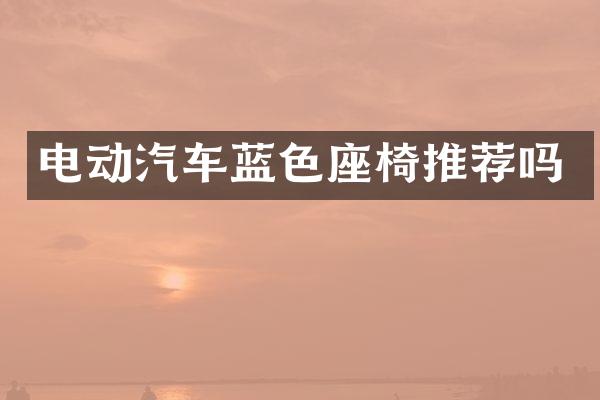 电动汽车蓝色座椅推荐吗