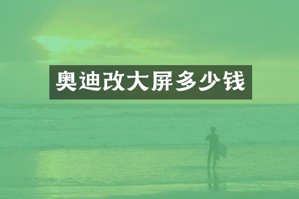 奥迪改大屏多少钱