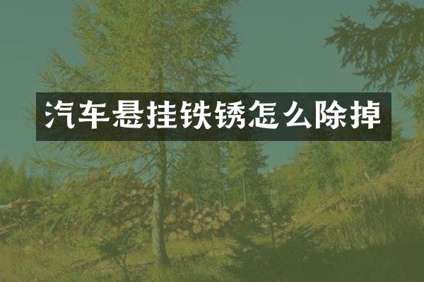 汽车悬挂铁锈怎么除掉