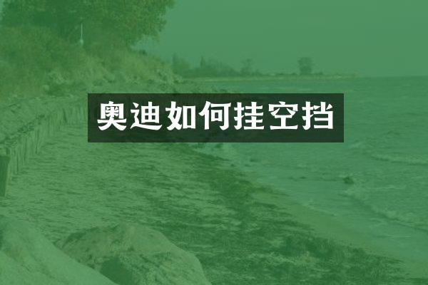 奥迪如何挂空挡