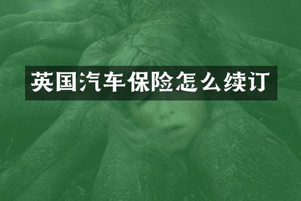 英国汽车保险怎么续订
