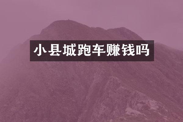 小县城跑车赚钱吗