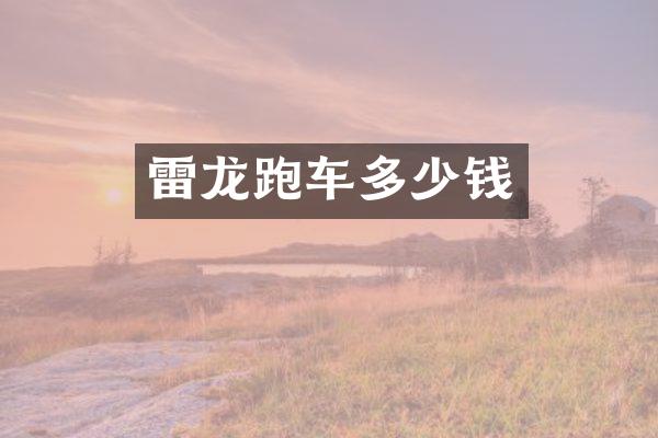 雷龙跑车多少钱