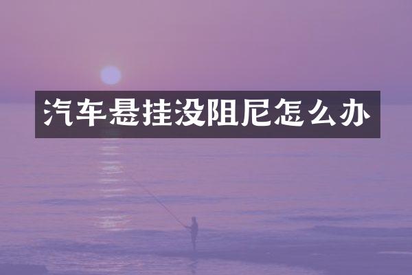 汽车悬挂没阻尼怎么办