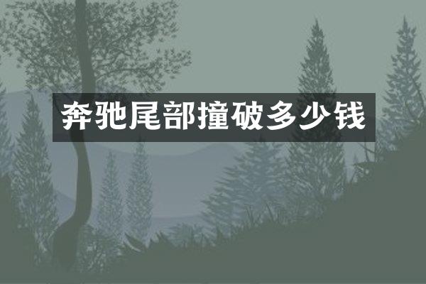 奔驰尾部撞破多少钱