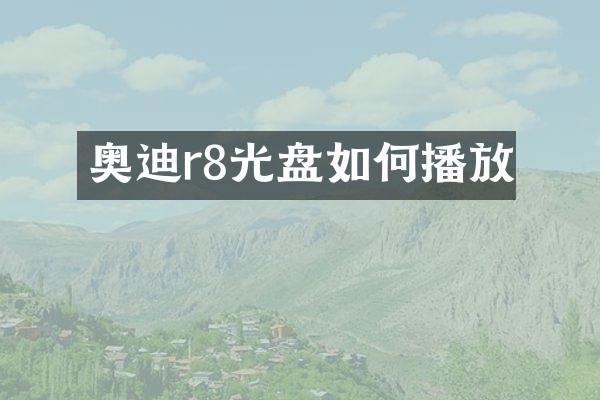 奥迪r8光盘如何播放