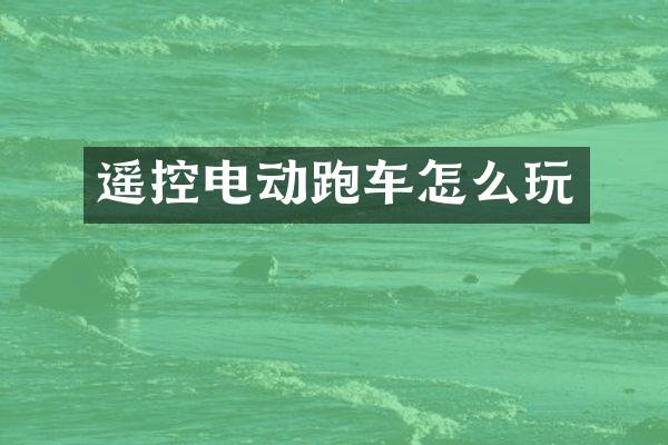 遥控电动跑车怎么玩