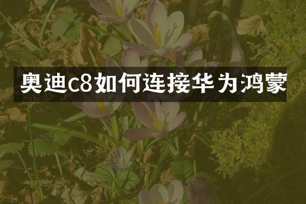 奥迪c8如何连接华为鸿蒙
