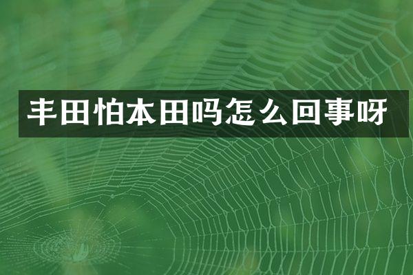 丰田怕本田吗怎么回事呀
