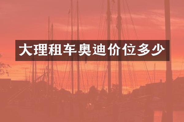 大理租车奥迪价位多少