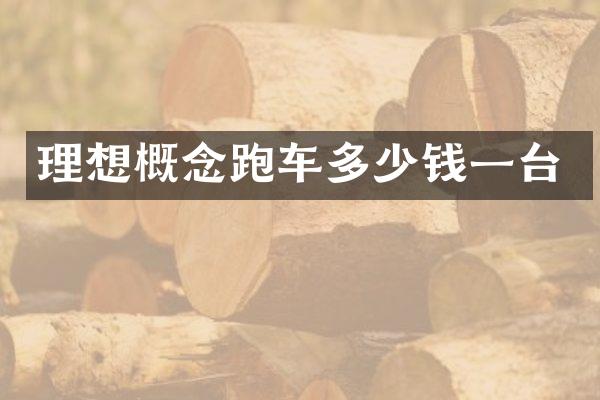 理想概念跑车多少钱一台