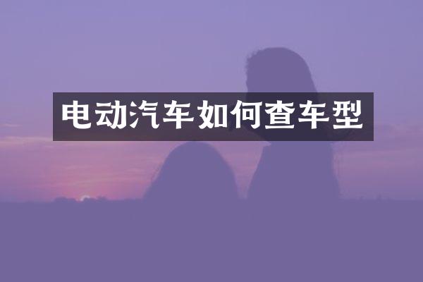 电动汽车如何查车型