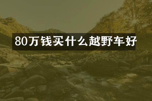 80万钱越野车好