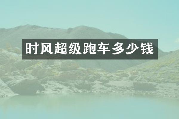 时风超级跑车多少钱