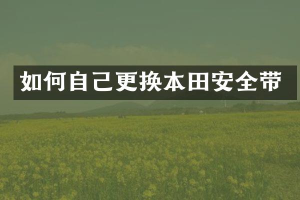 如何自己更换本田安全带
