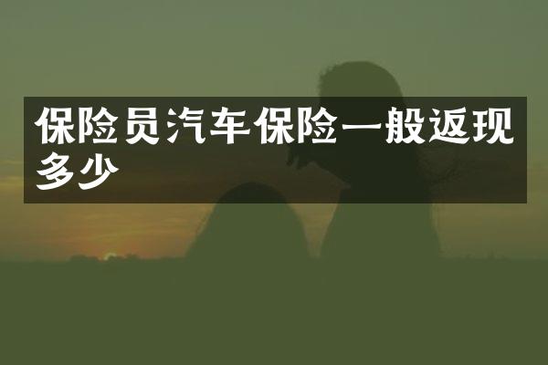 保险员汽车保险一般返现多少