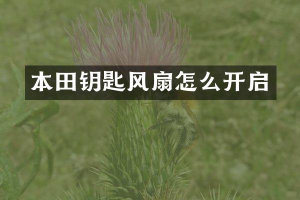 本田钥匙风扇怎么开启