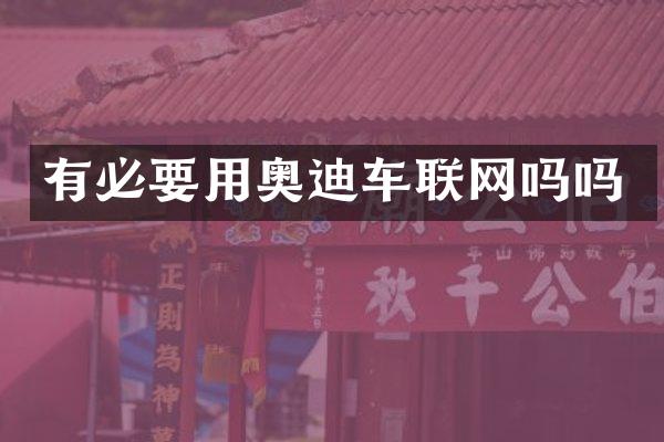 有必要用奥迪车联网吗吗