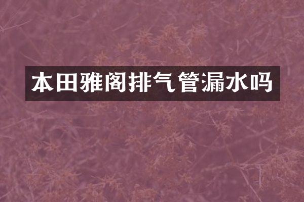 本田雅阁排气管漏水吗