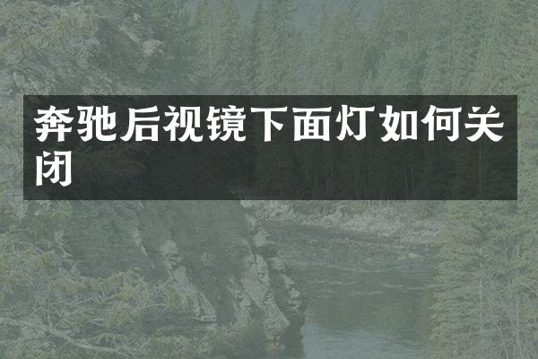 奔驰后视镜下面灯如何关闭