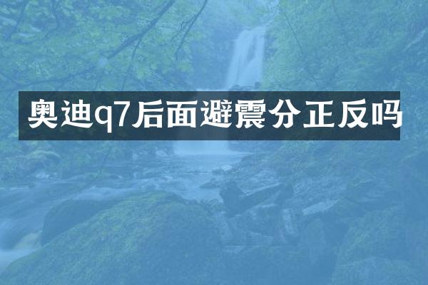 奥迪q7后面避震分正反吗