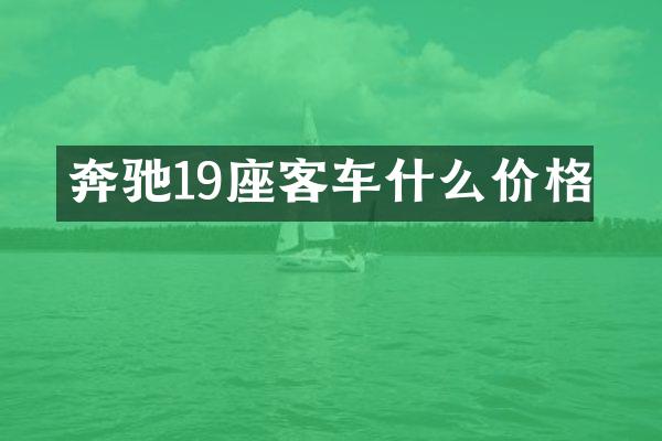奔驰19座客车什么价格